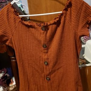 Cute button down NO Boundaries XL burnt orange